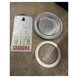 Collection of baking tools and kitchen decor, Pie