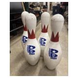 4 vintage Brunswick Max bowling pins with USBC