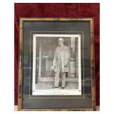 Framed historical photograph of Civil War General