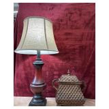 2 pc. traditional table lamp and ornate, footed