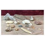 18 pc. assorted rocks, minerals, and potential