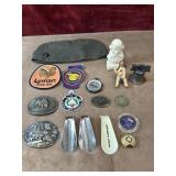 17 pc. vintage military wool garrison cap, oval