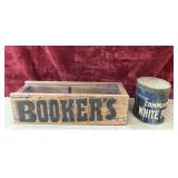 2 pc.Booker's Bourbon Wooden Display Box, and