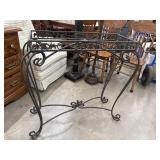 Vintage wrought iron console table. Missing the