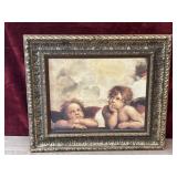 Framed art print two cherubs