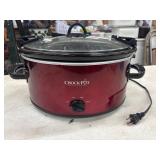 Red Crock-Pot Cook & Carry Manual Slow Cooker.