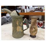 Vintage Metal Oil Can & Deer Case
