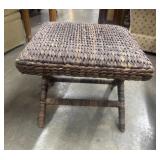 Pottery Barn Seagrass X-Cross Stool.