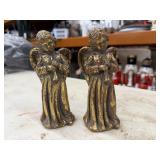 Pair of Gold Angel Candle Stick Holders