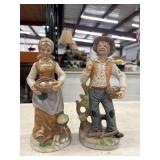 Vintage Homco Old Man & Woman Farmers #8884