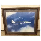Framed picture of a military aviation art print