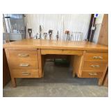 Vintage mid-century modern wooden desk.