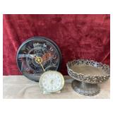3 pc. Sterling Noble Wall clock, vintage Westclox