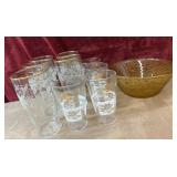 10pc. vintage Bartlett Collin  tumblers vintage
