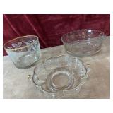 3 pc.Bartlett-Collins vintage mid-century glass