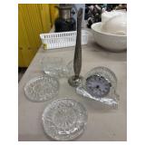 Collection of vintage crystal and glass items,