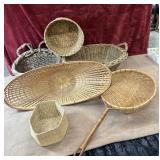6 pc. Bundle of hand-woven baskets.