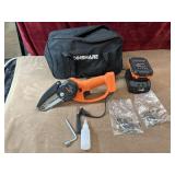DINSHARE 4 Inch 20V Cordless Mini Chainsaw kit.