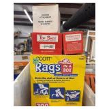 Box of Scottï¿½s Rags top shot fasteners, and