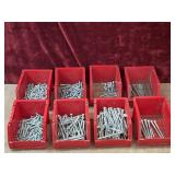 8 pc.  construction screws, staples, and small