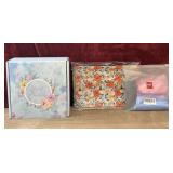 3 pc. Womenï¿½s gift box , flowered pouches, and