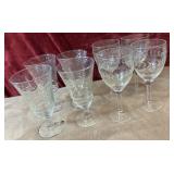 8 pc. glass goblets