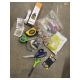 Assortment of tools and household hardware items,