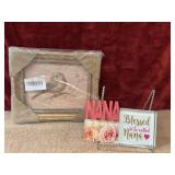 3 pc.  vintage-style gold-framed canvas wall art
