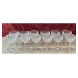 12 pc. clear pressed glass footed sherbet glasses