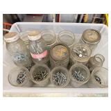 15+ Jars of Nails, Bolts, Screws, Etc.