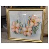 Vintage framed botanical art print by the artist