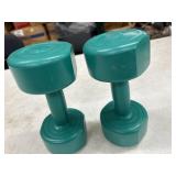 2 pc. plastic-coated hand weights (5 lb)