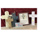 6 pc. Crosses, Christian religious shadow box