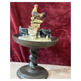 2 pc. Twist pedestal stand, and  Country Rooster
