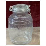 Glass Cracker Barrel Style Storage Jar