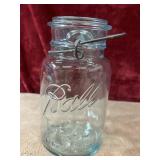 #8 Vintage light blue glass Ball Ideal canning