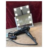 2 pc. Touch control tabletop vanity and revlon