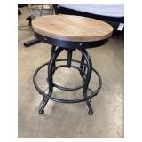 Industrial-style adjustable height swivel bar