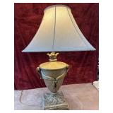 vintage gold-finished urn-style table lamp