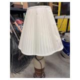 Vintage table lamp features a distinctive