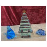 3 pc. Glass Christmas tree resembling Ottaviani