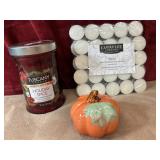 3 pc. Tuscany holiday candle, tea light candles