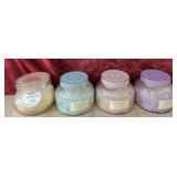 4 pc. decorative glass jar candles