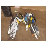 Bundle of used and worn reciprocating saw