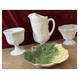 4 pc. vintage Indiana Glass Colony Harvest White