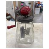 Vintage Dazey Butter Churn No. 4, a manual glass