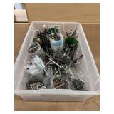 Plastic bin full of assorted Twist Drill Bits,