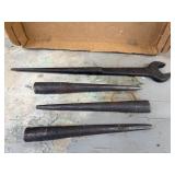3pc Industrial Heavy-Duty Steel Drift Pins & Spud