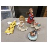 Collection of vintage porcelain and ceramic angel