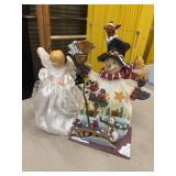 Vintage holiday decorations: a lighted